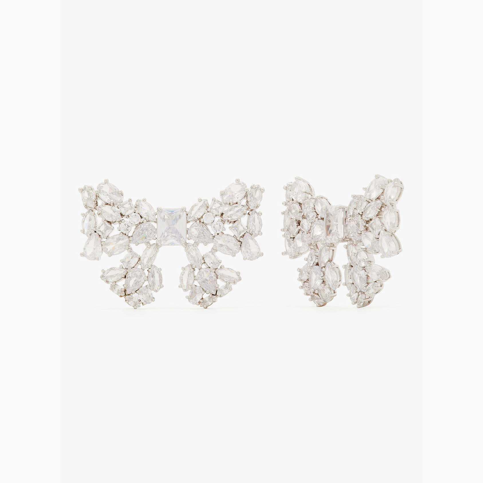 Pendientes Kate Spade Take A Bow Statement Studs Mujer Plateados Mexico | 74238-MDBI
