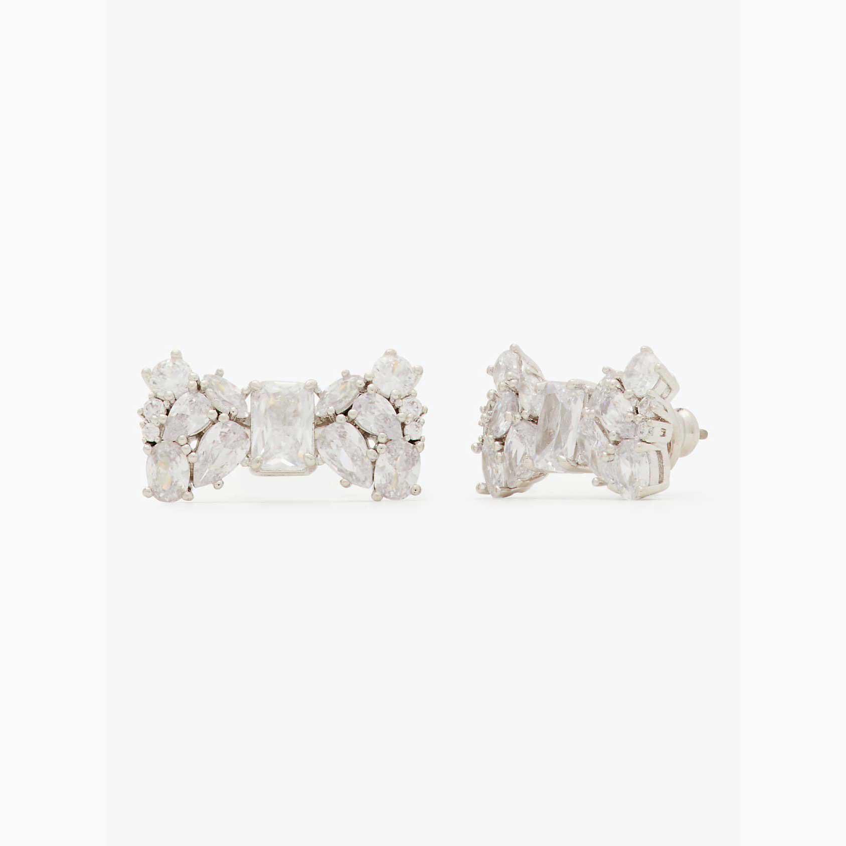 Pendientes Kate Spade Take A Bow Studs Mujer Plateados Mexico | 60912-GITC