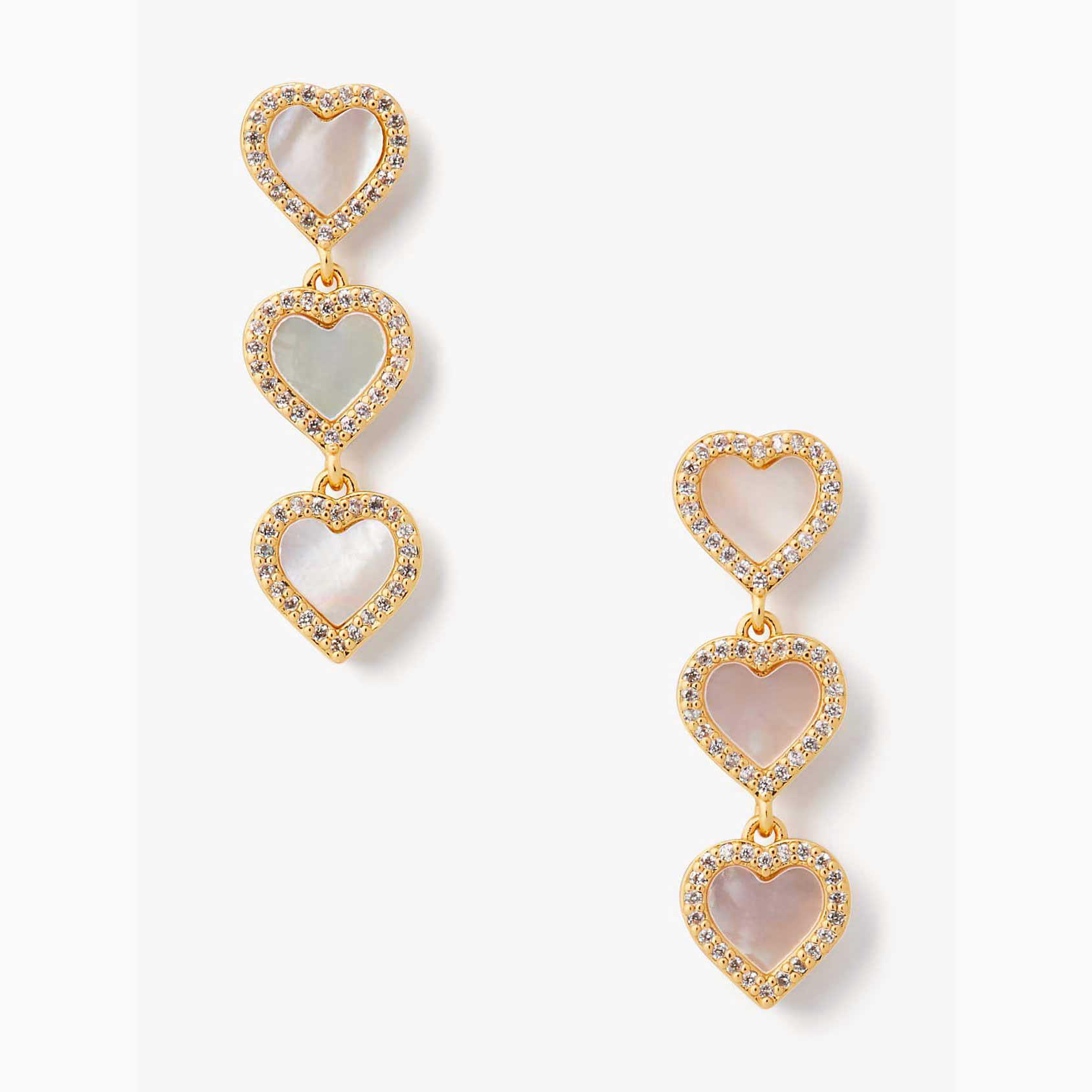 Pendientes Kate Spade Take Heart Linear Mujer Dorados Mexico | 46738-NUEG