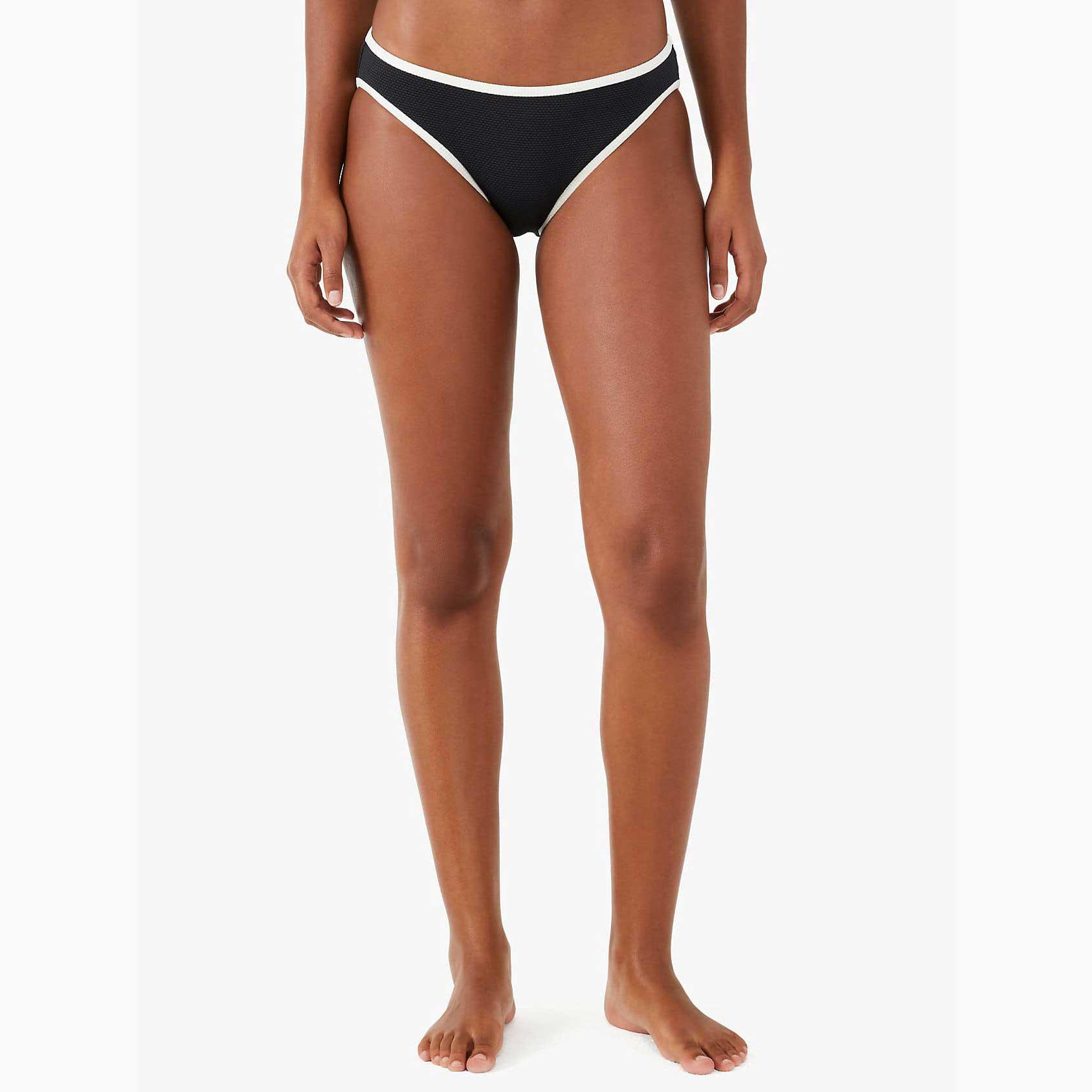 Trajes De Baño Kate Spade Contrast Piqué Bikini Bottom Mujer Negros Mexico | 09423-AHGD