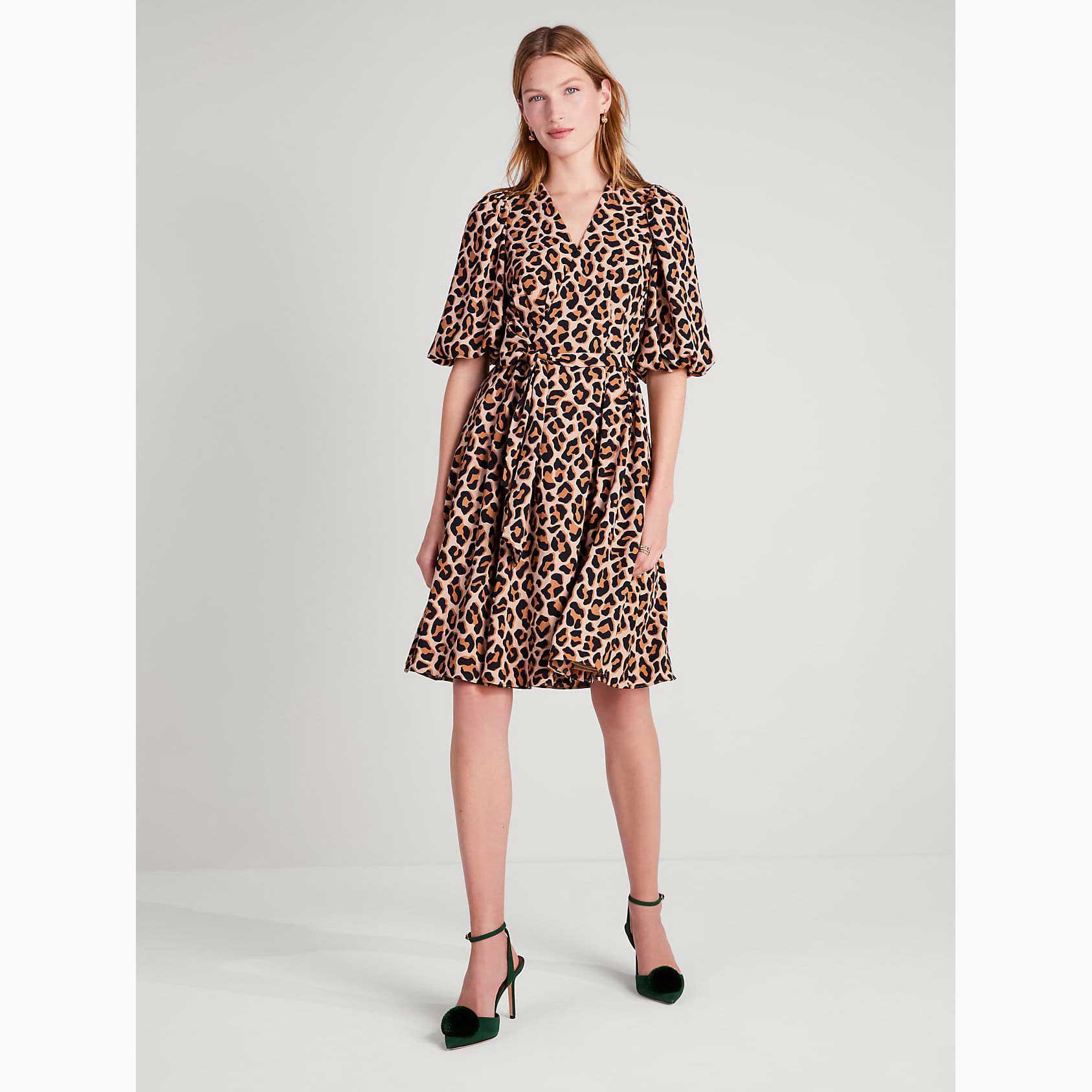 Vestidos Kate Spade Lovely Leopard Wrap Mujer Leopardo Mexico | 60942-PMNV