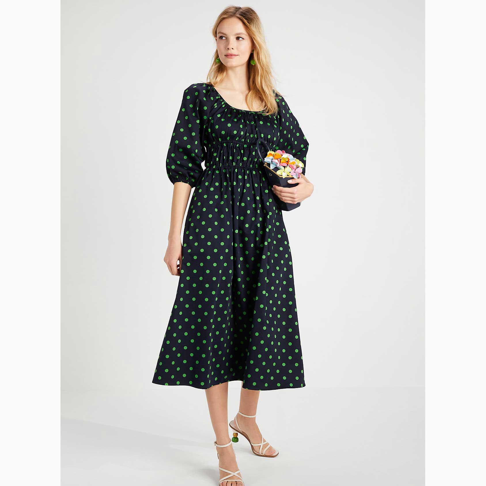 Vestidos Kate Spade Picture Dot Riviera Mujer Azules Verdes Mexico | 16283-VUHE