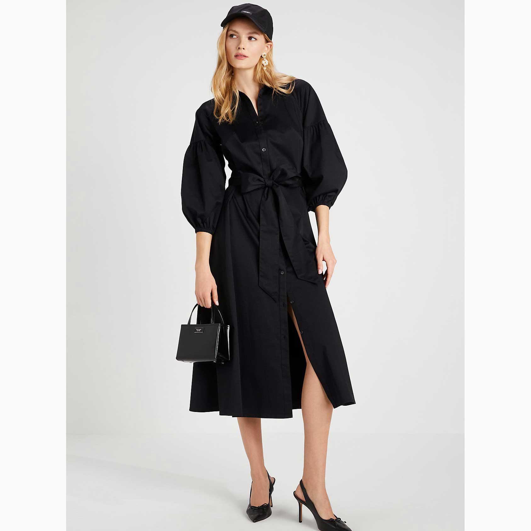 Vestidos Kate Spade Poplin Dakota Mujer Negros Mexico | 81927-AVHT