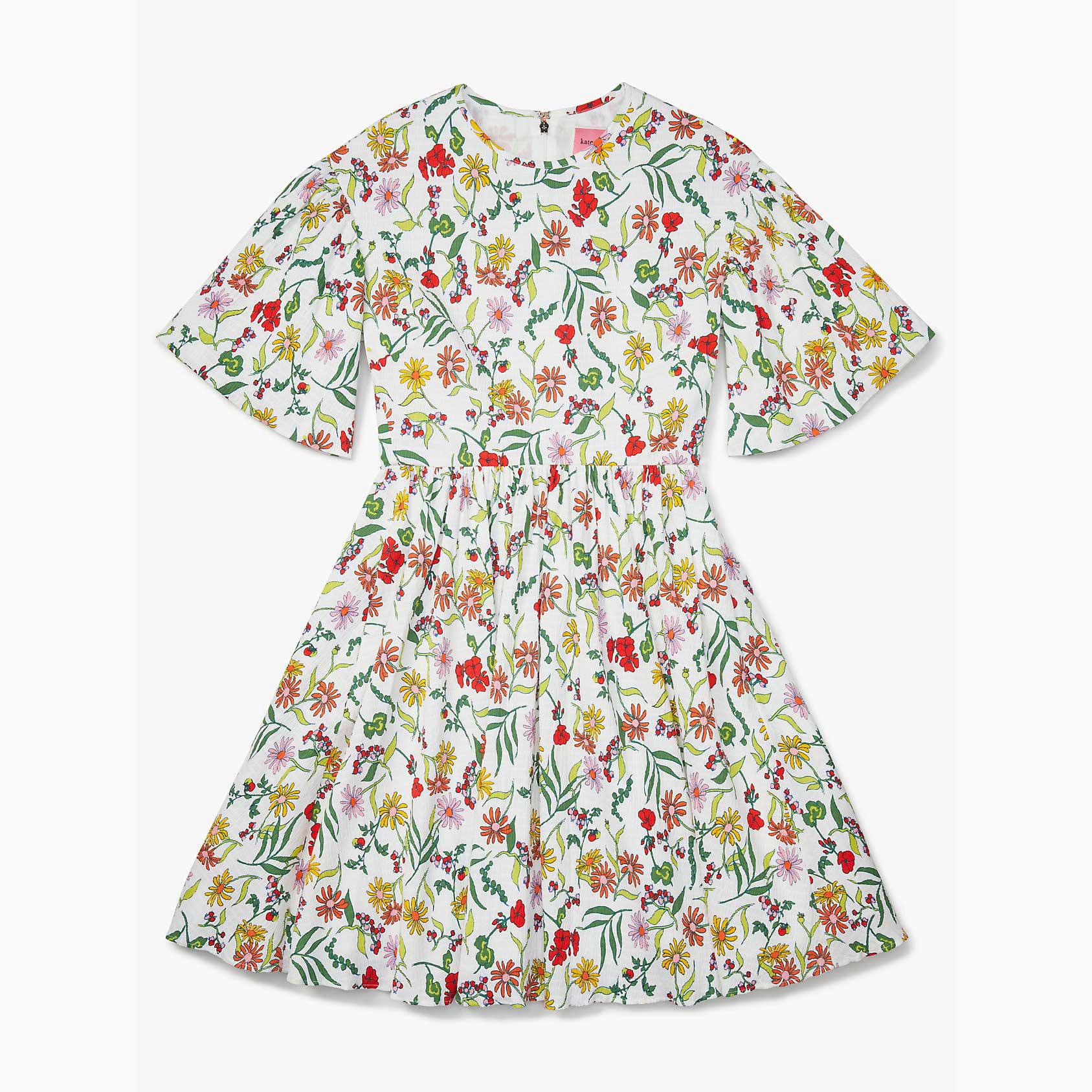 Vestidos Kate Spade Rooftop Garden Floral Greenwich Mujer Blancos Multicolor Mexico | 28745-QBMG