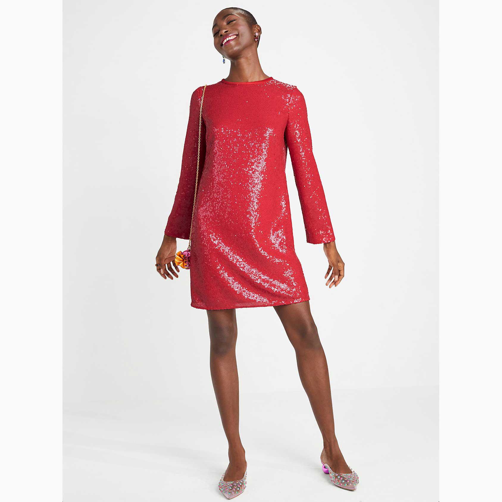 Vestidos Kate Spade Sequin Shift Mujer Rojos Mexico | 58690-EYMN