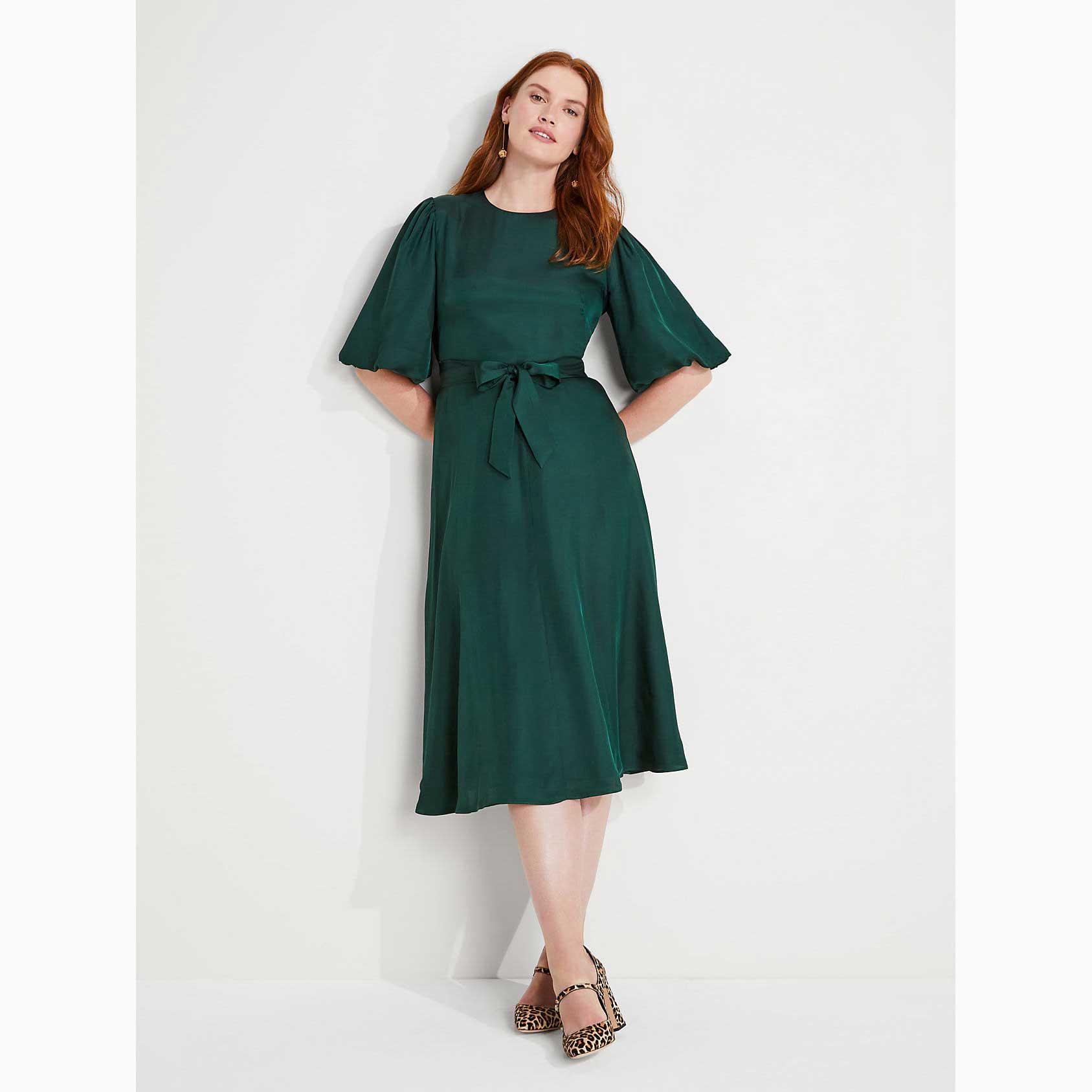 Vestidos Kate Spade Silk-blend Matinee Mujer Verdes Grises Mexico | 53672-HDJR