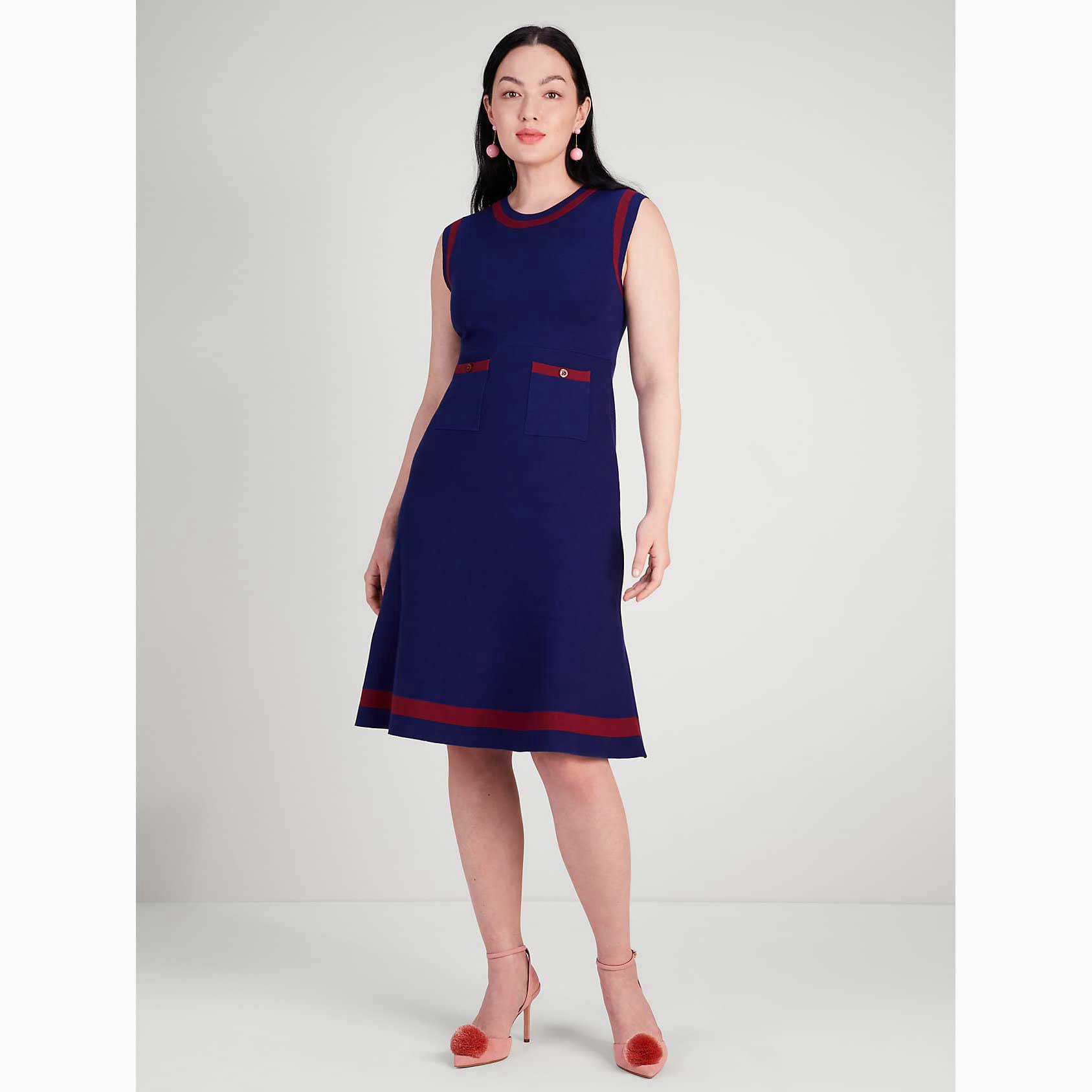 Vestidos Kate Spade Sleeveless Sweater Mujer Azul Marino Mexico | 69024-FOUT