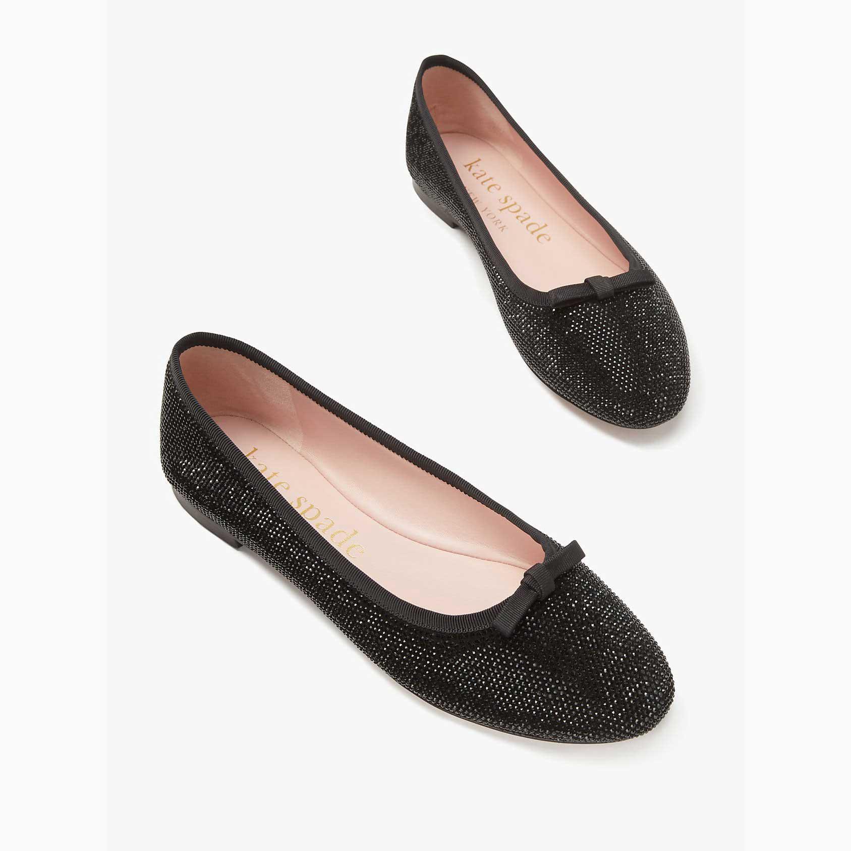 Zapatos Bajos Kate Spade Clover Pavé Mujer Negros Mexico | 60947-NDZG