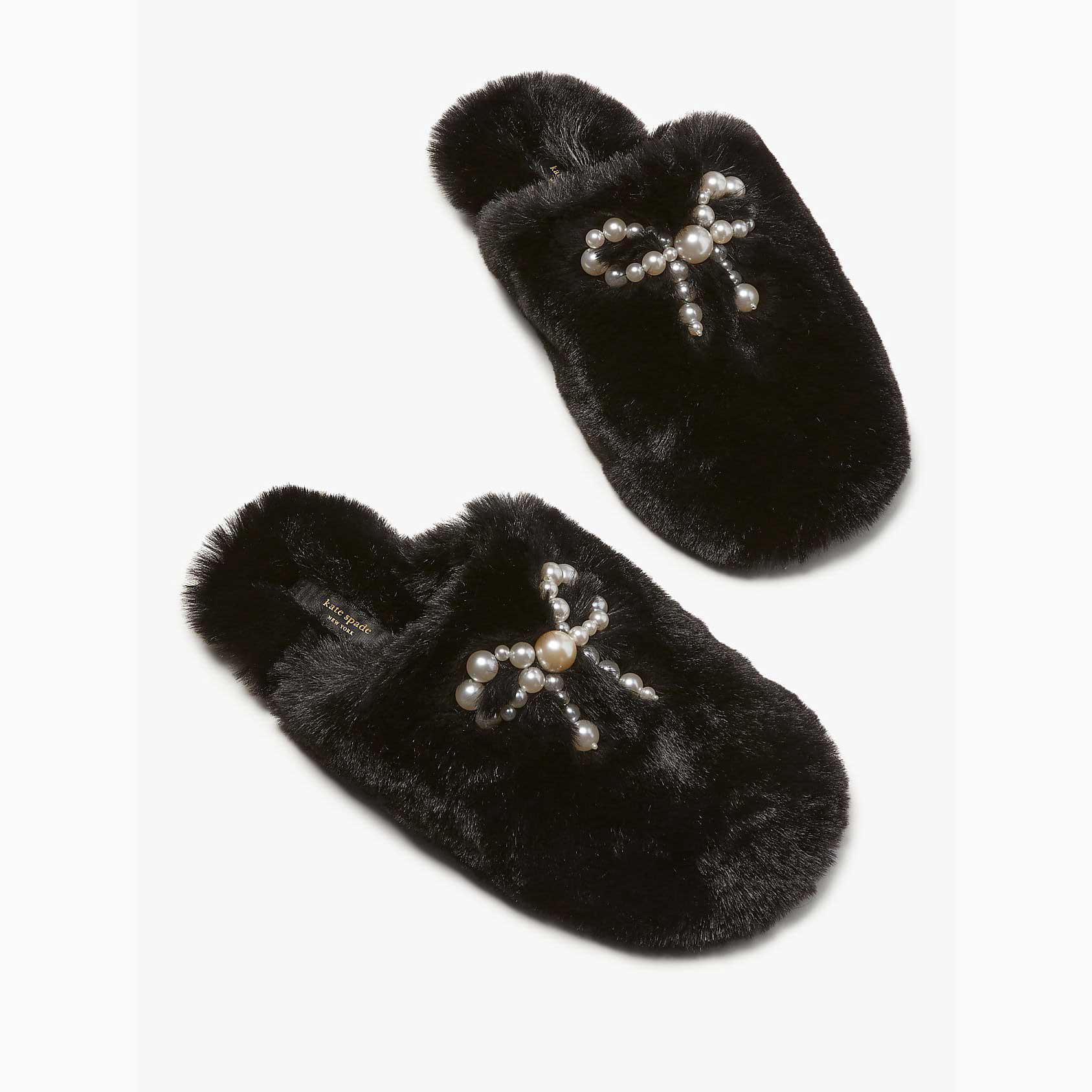Zapatos Bajos Kate Spade Noelle Slippers Mujer Negros Mexico | 97341-XKBS