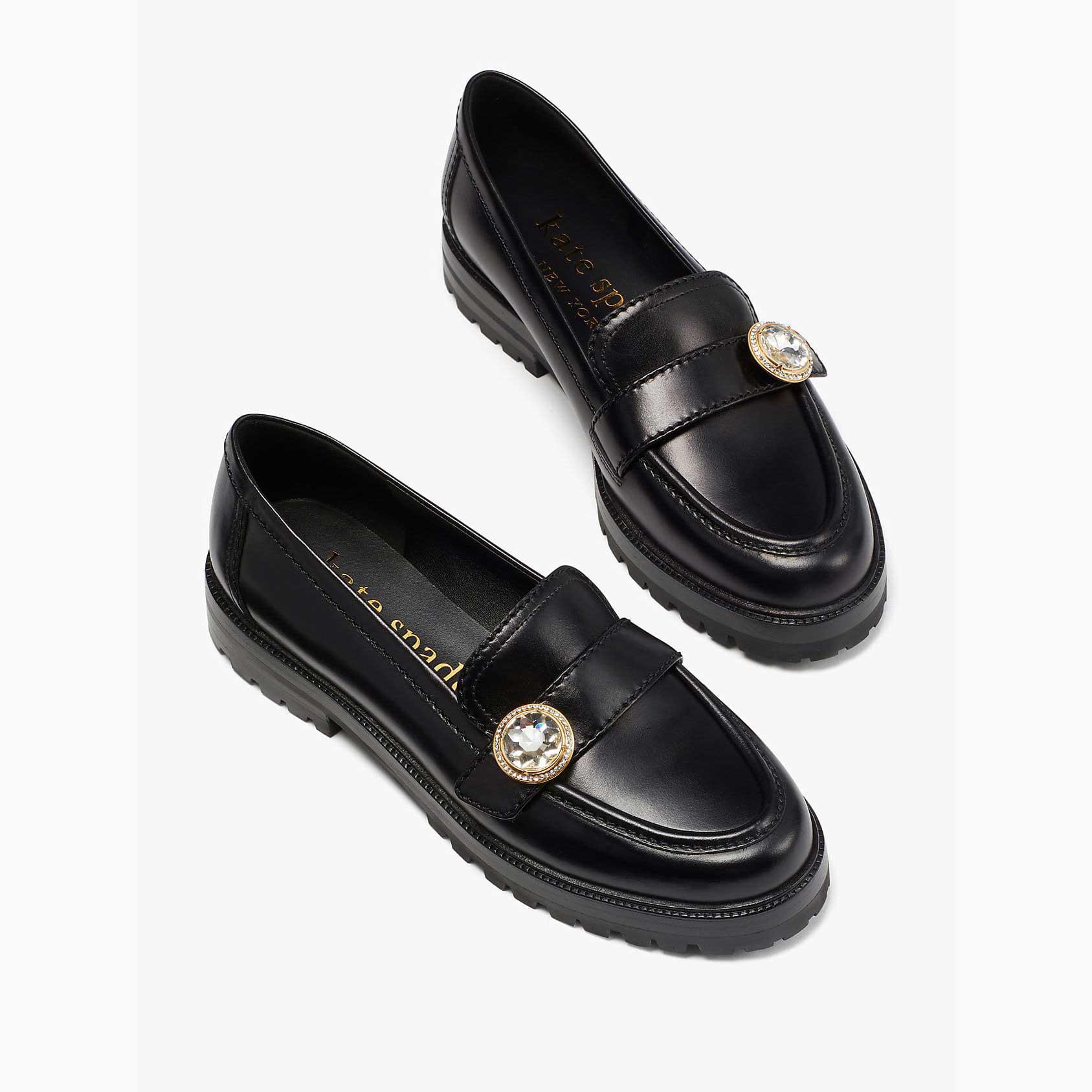 Zapatos Bajos Kate Spade Posh Loafers Mujer Negros Mexico | 81375-JXYU